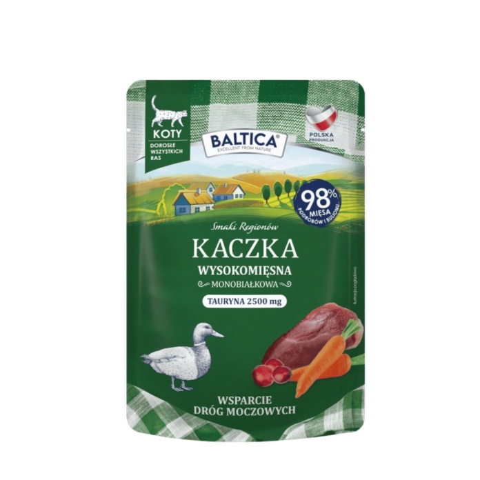 Baltica Smaki Regionów Kaczka 100 g – monobiałkowa mokra karma dla kota